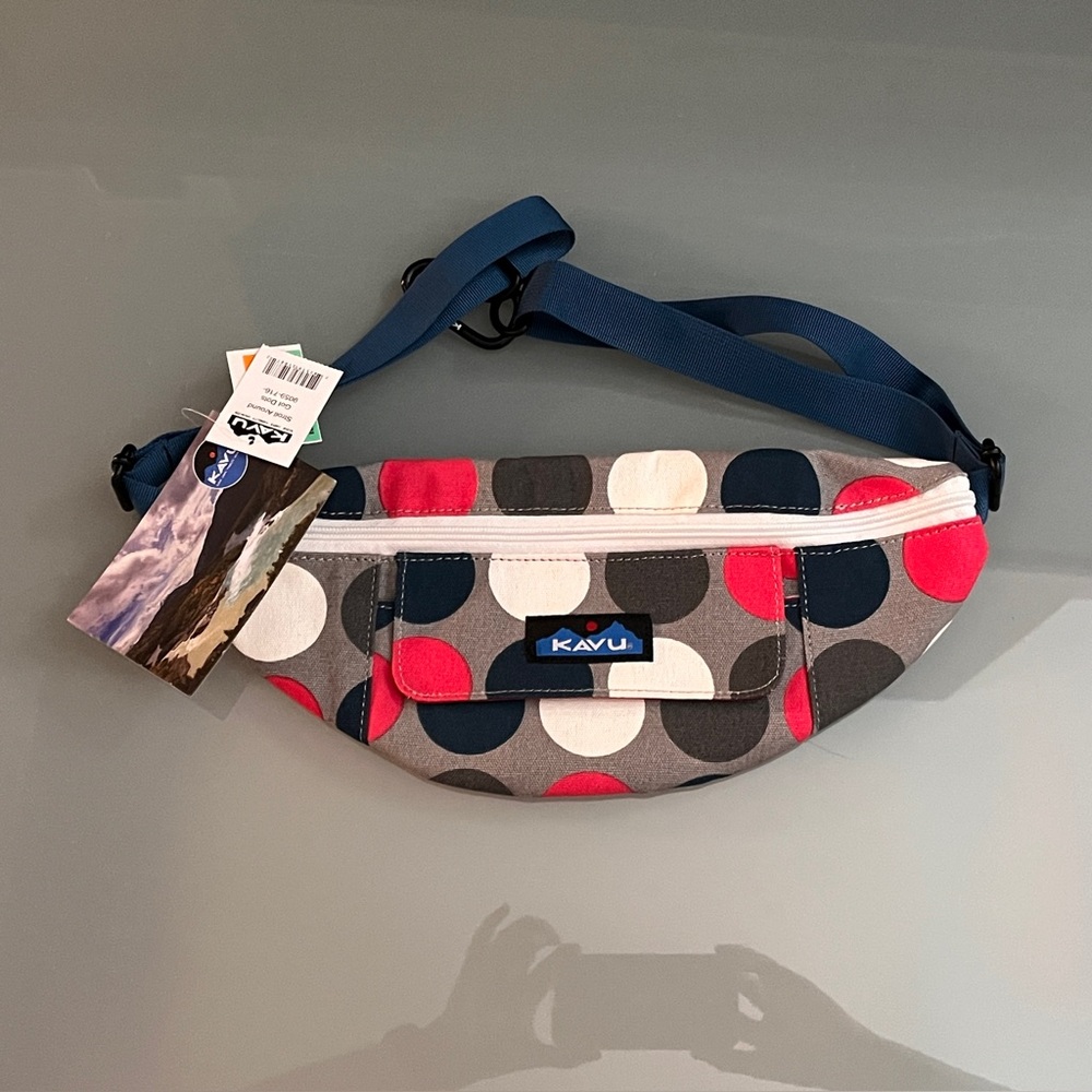 NEW! Kavu Multicolor Polka Dot Waist Bag